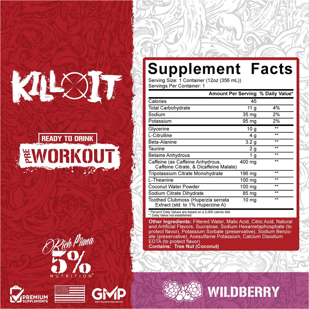 5% Nutrition - Kill It RTD Pre-Workout