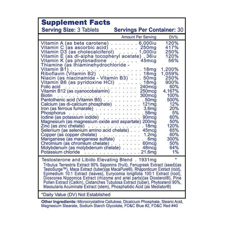 Hi-Tech Pharmaceuticals - Testovite - 90 Tablets