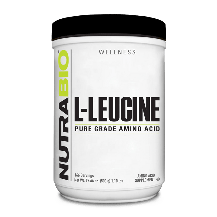 NutraBio - L-LEUCINE - 500g Unflavored Powder