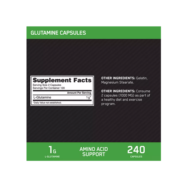 Optimum Nutrition - Glutamine Caps - 240 Capsules