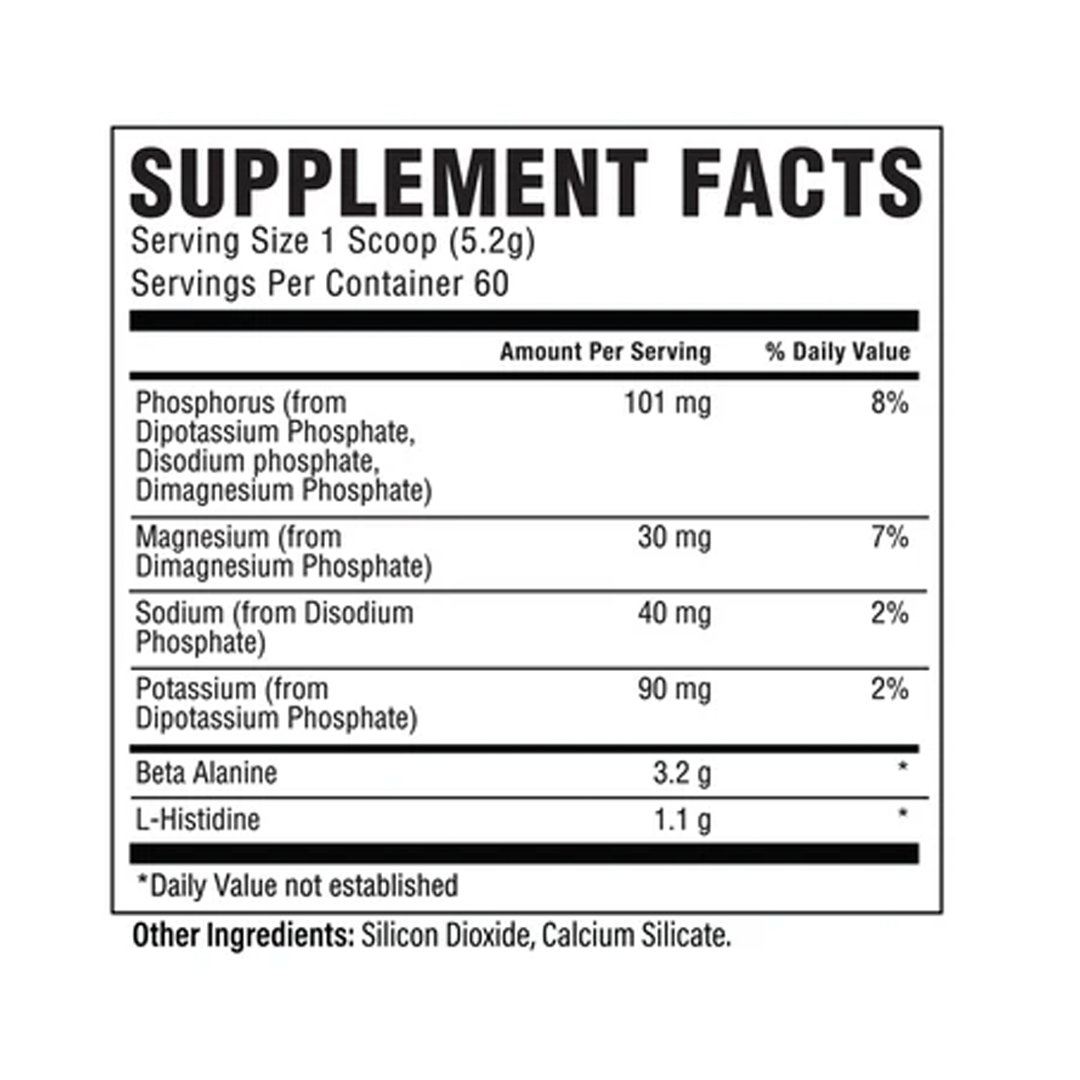 Raw Nutrition - BETA-ALANINE Powder - 60 Servings - Unflavored