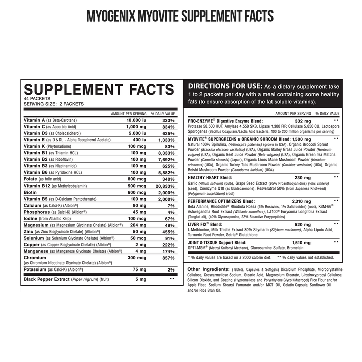 Myogenix - MyoVite Stack