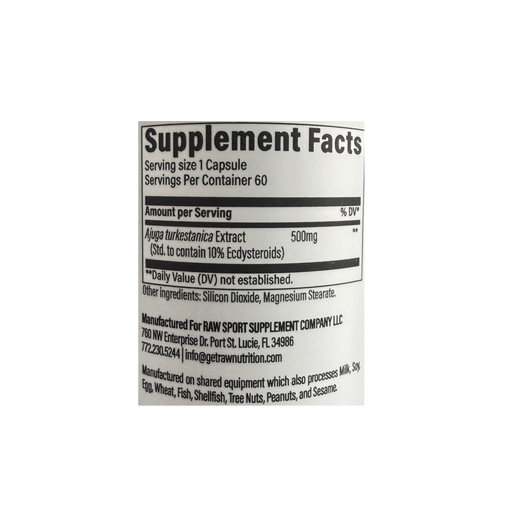 Raw Nutrition - TURKESTERONE - 60 Tablets